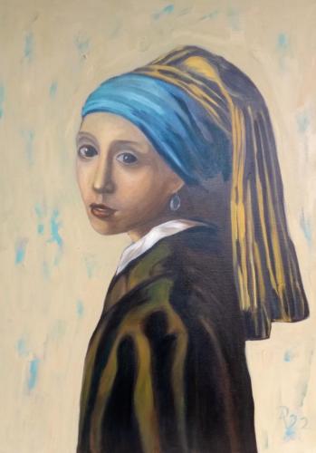 Mädchen mit Perlenohrring n. Jan Vermeer